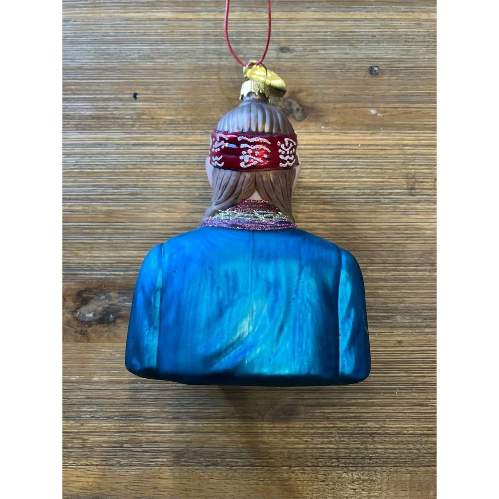 Willie‎ Nelson Musician Blown Glass Ornament NIB Christmas Holiday Country